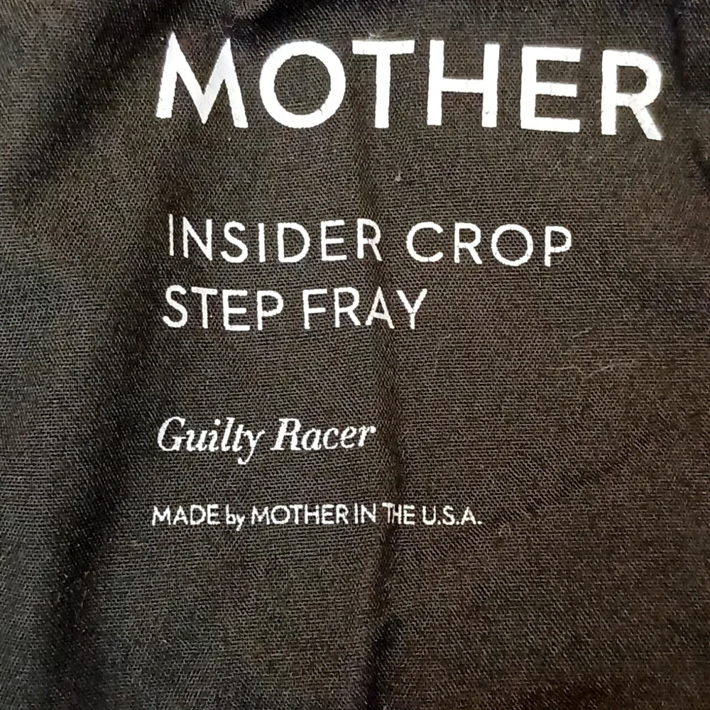 Mother Insider Crop Step Fray in Guilty Racer